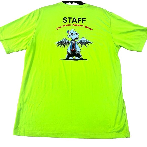 Sport-Tek Men’s Large Bright Green CUTEK Staff T-Shirt Monkey Logo - Picture 2 of 6